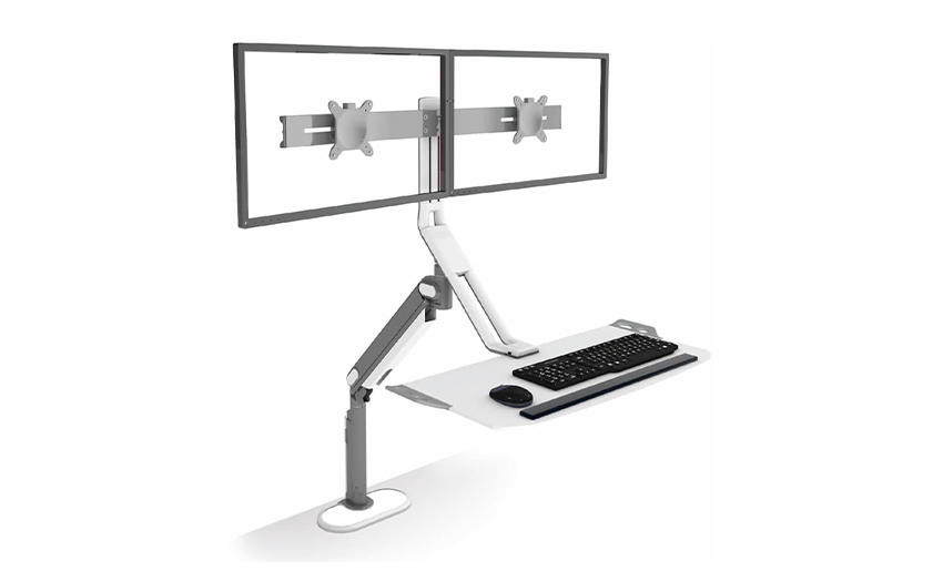 Monitor Arm with Keyboard Tray