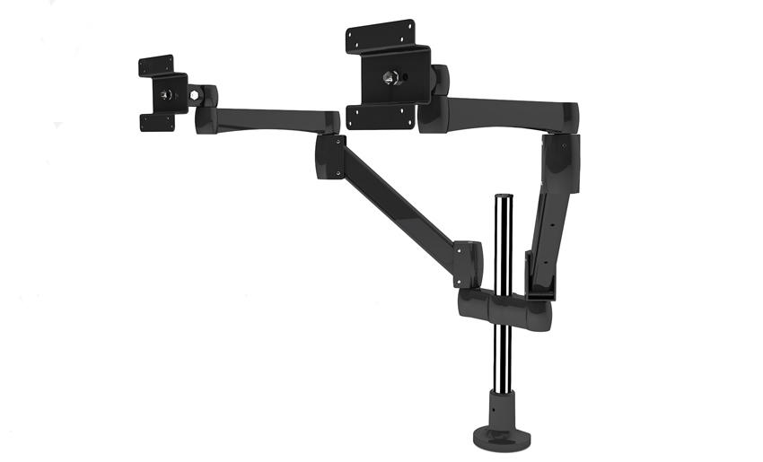 Height adjustable monitor arm with gas spring