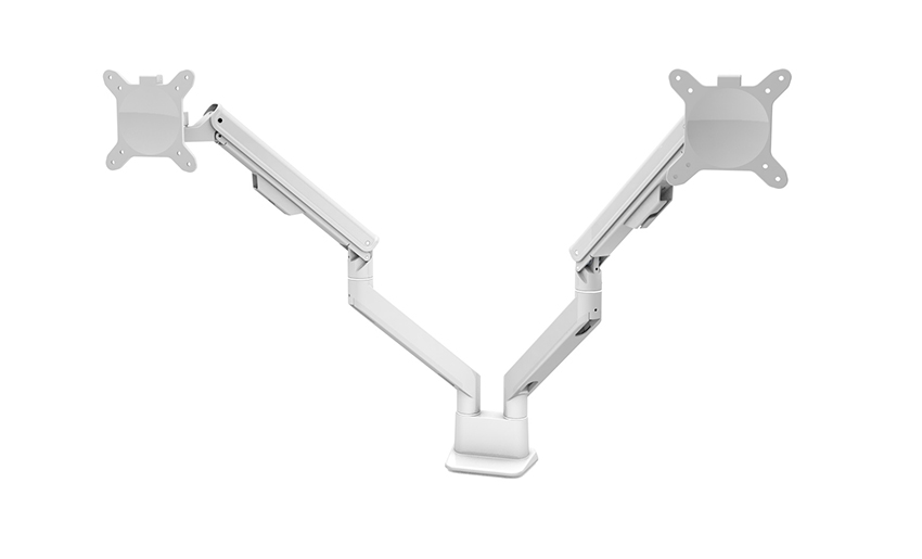 Height adjustable 360 revolving gas Spring dual LCD Monitor Arm Desktop Stand
