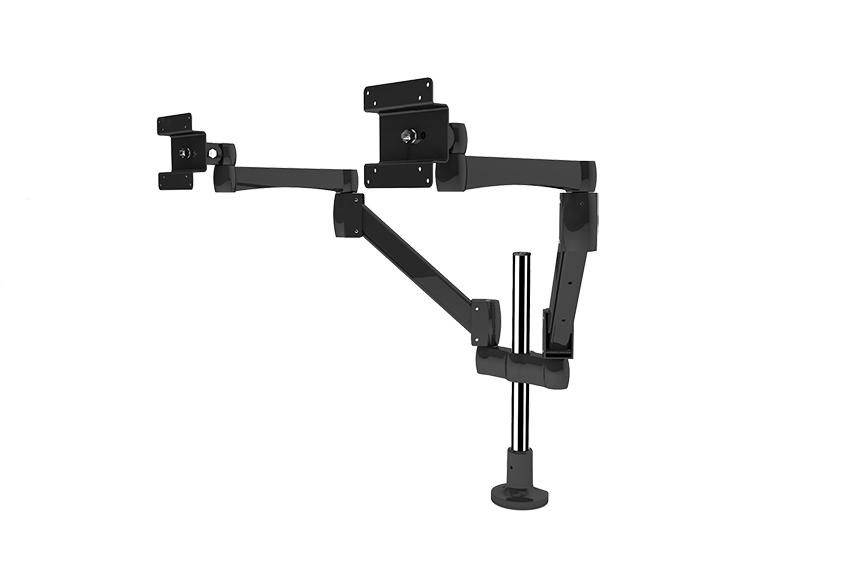 Height adjustable monitor arm with gas spring